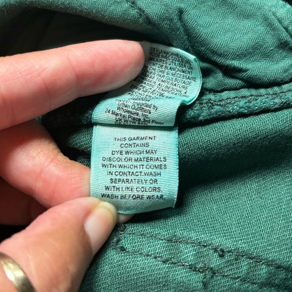 Free People We the Free Zip It Up Mini Jean Skirt Green Cotton size 31 *251 - Picture 10 of 12